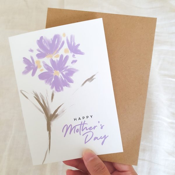 Purple Flower Card