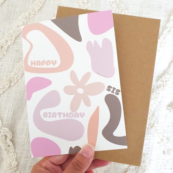 Retro Abstract Birthday Card