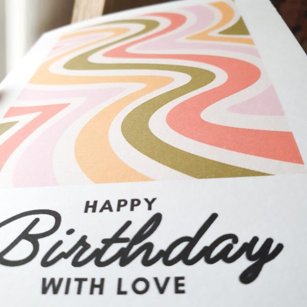 Custom Psychedelic Retro Birthday Card - Image 3