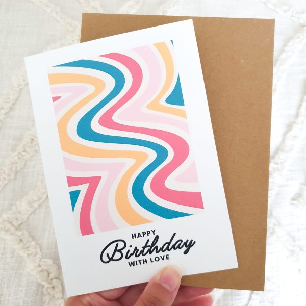 Custom Psychedelic Retro Birthday Card - Image 4