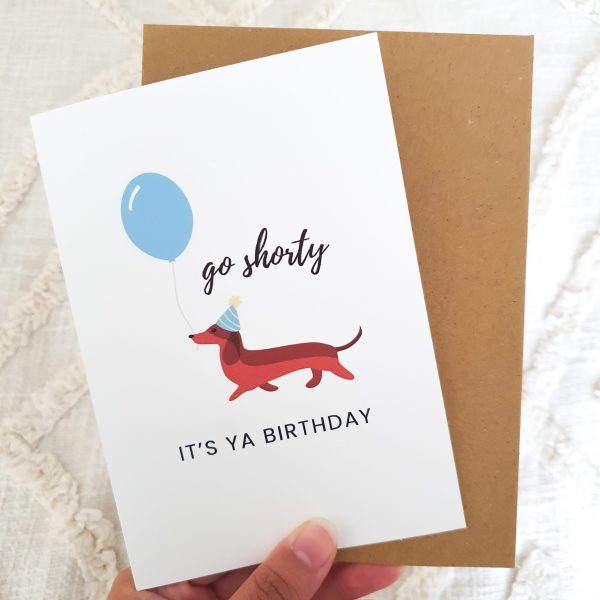 Custom Go Shorty Dachshund Card - Image 4