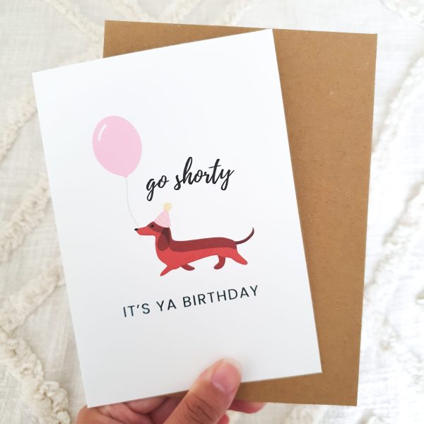 Custom Go Shorty Dachshund Card - Image 6