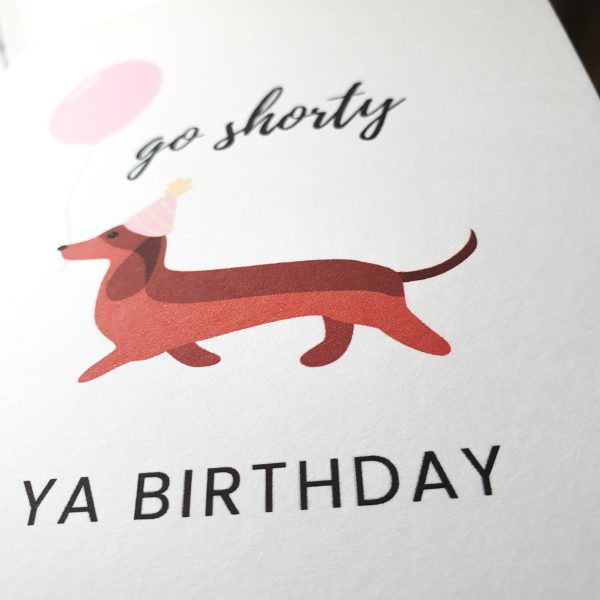 Custom Go Shorty Dachshund Card - Image 7