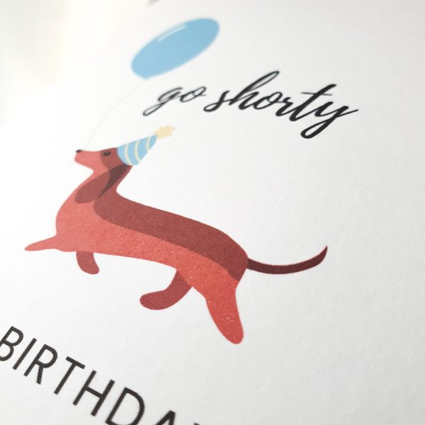 Custom Go Shorty Dachshund Card - Image 5