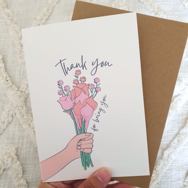 Custom Flower Bunch Gratitude Card