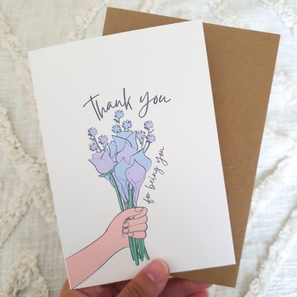 Custom Flower Bunch Gratitude Card - Image 2