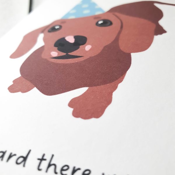 Custom Dachshund I Heard There Was Cake Birthday Card - Image 9