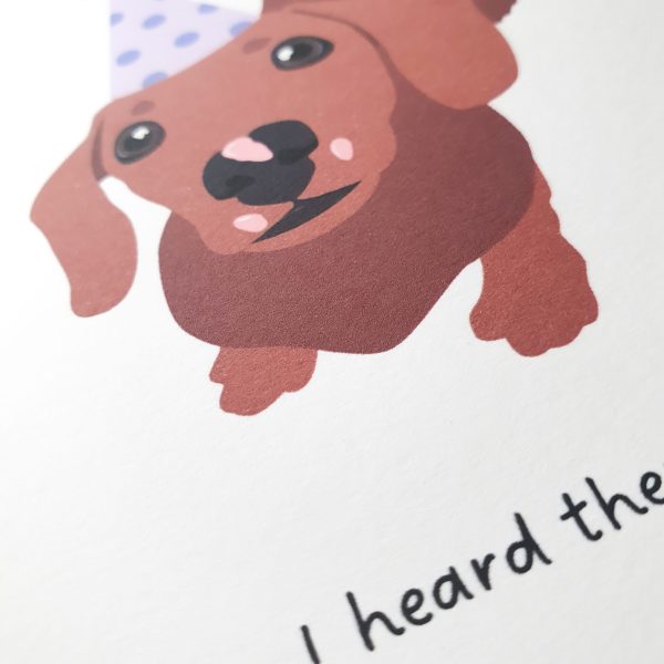 Custom Dachshund I Heard There Was Cake Birthday Card - Image 7