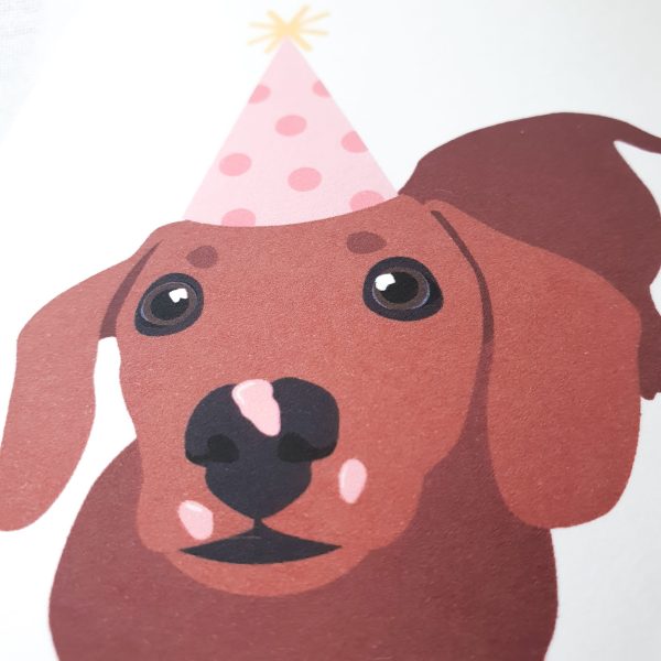 Custom Dachshund I Heard There Was Cake Birthday Card - Image 3