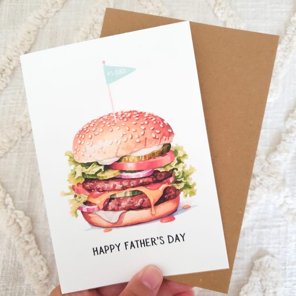 #1 Dad Burger Card