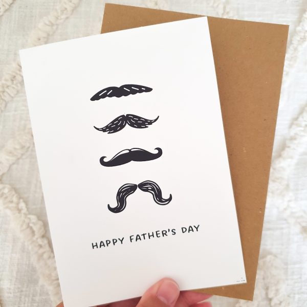 Four Different Moustaches Card